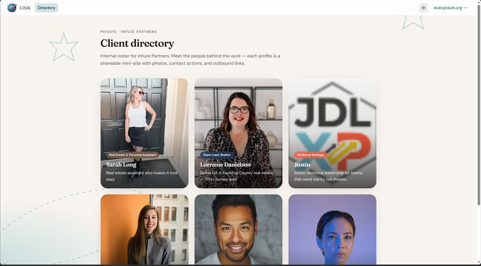 Link client directory