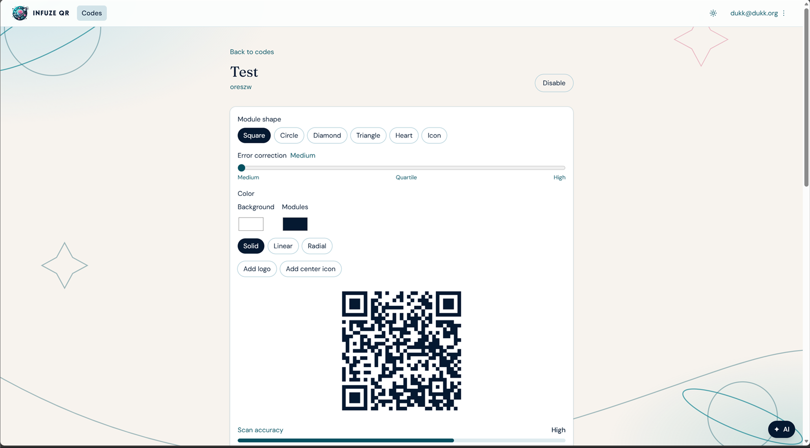 QR code editor